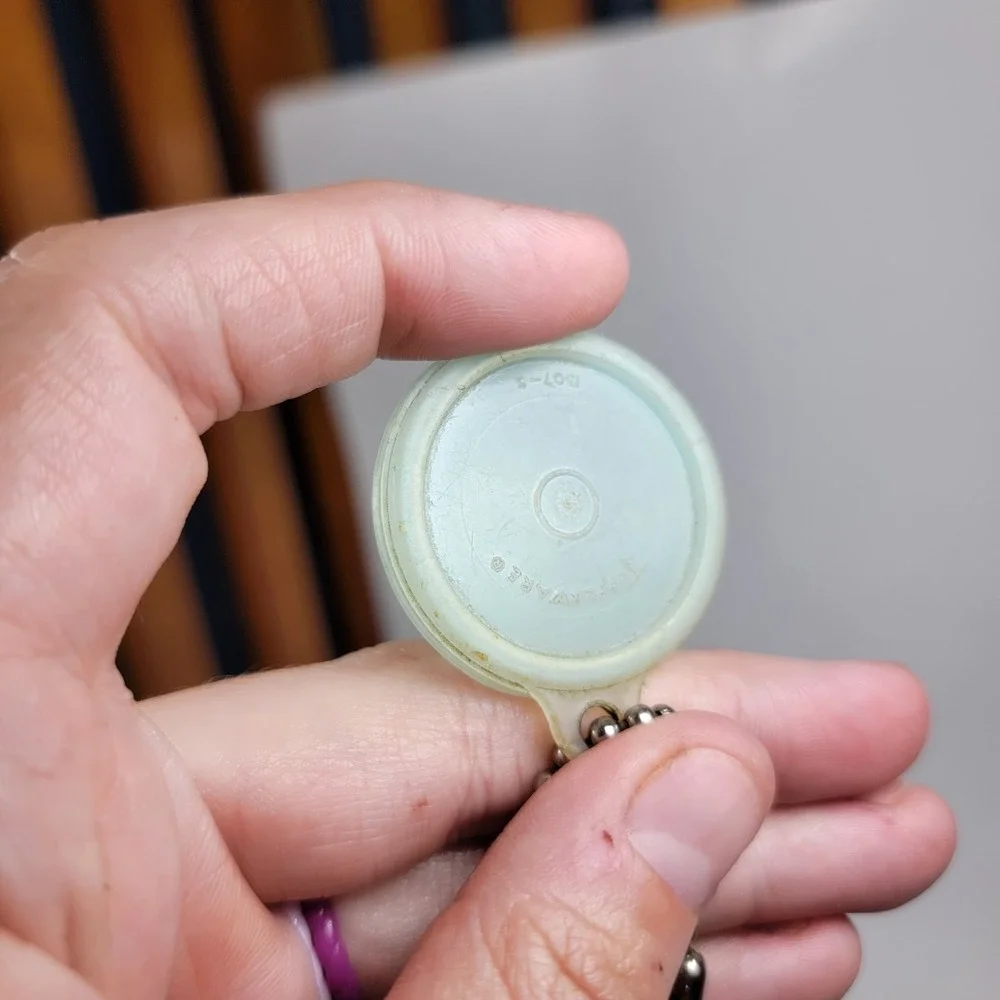 Tupperware Keychain Mini Wonderlier Bowl Sheer Pastel Blue Miniature Vintage 70s